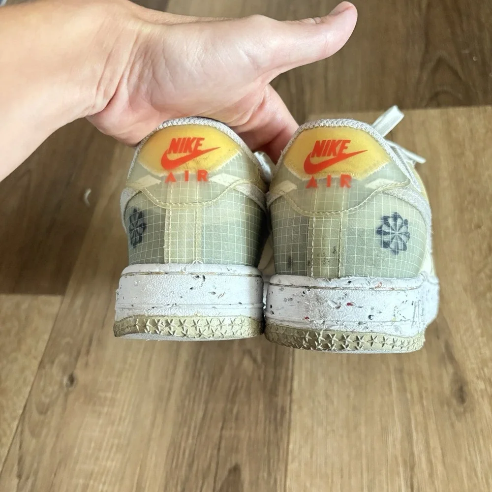 Nike Air Force 1 Crater Move To Zero White Orange  Sneakers